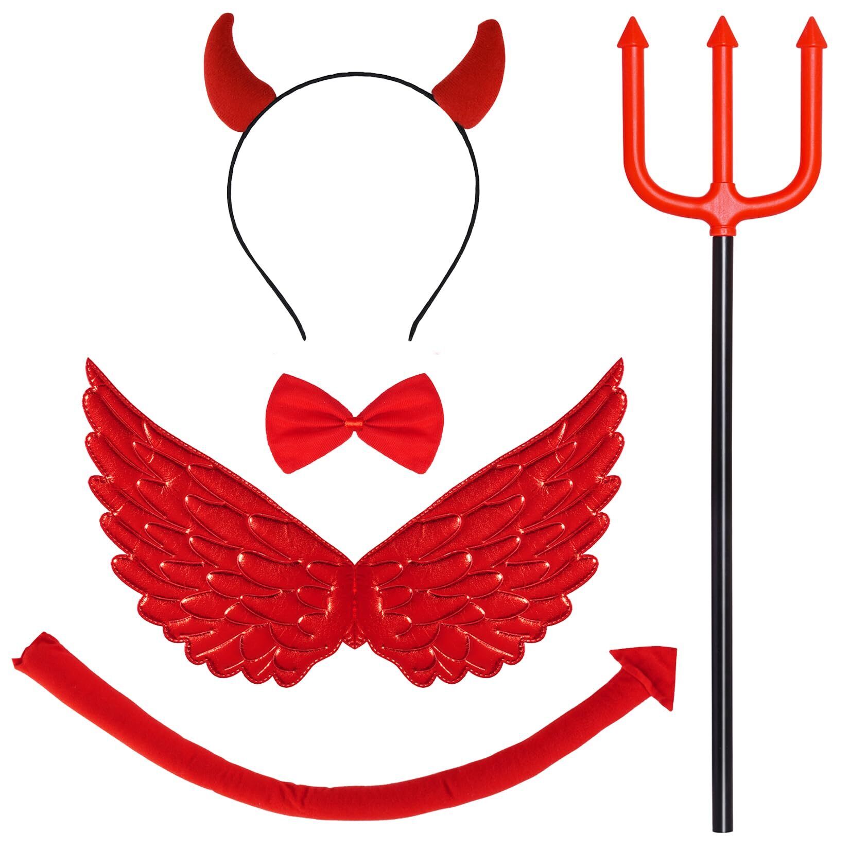 9171 Halloween Devil Costume Set Devil Horn Headband Devil Wing